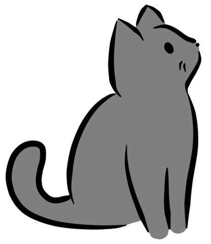 Cartoon Russian Blue cat